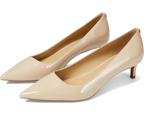 michael kors beige suede heels with silver heels|Michael Kors silver kitten heels.